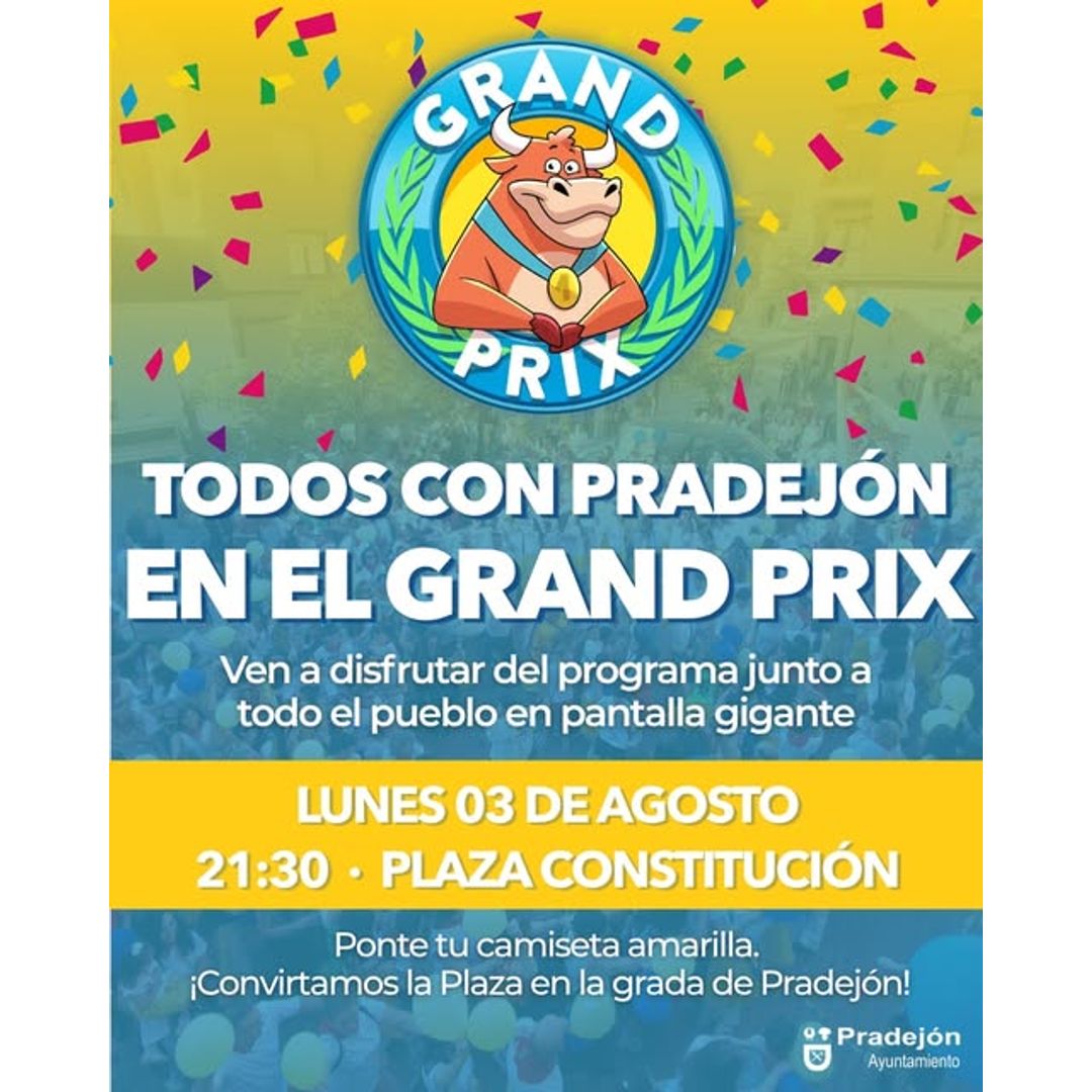 Proyección en pantalla gigante del programa Grand Prix con Pradejón
