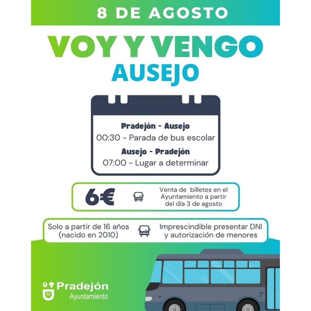Servicio de autobús 'Voy y Vengo' a las Fiestas de Ausejo