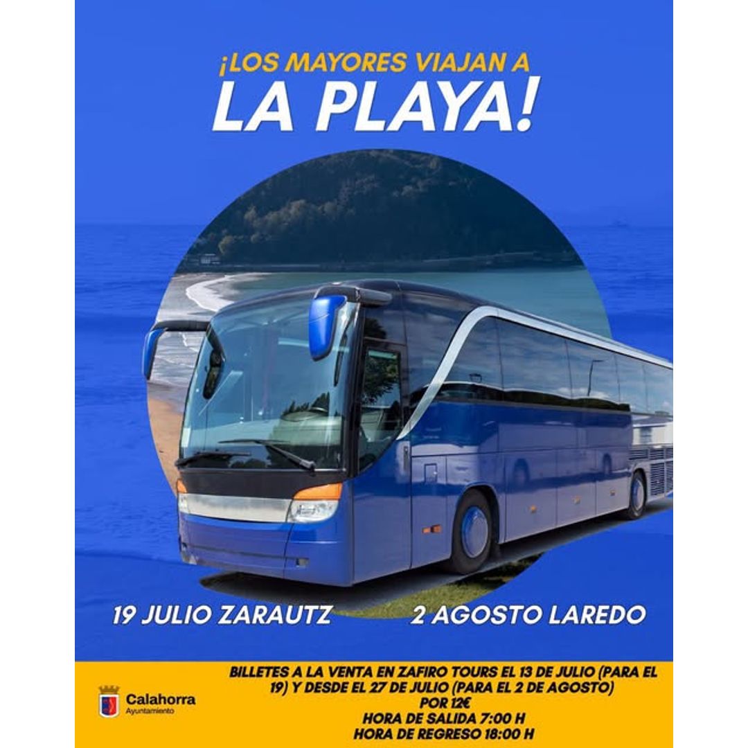 Bus playa a Zarauz para mayores