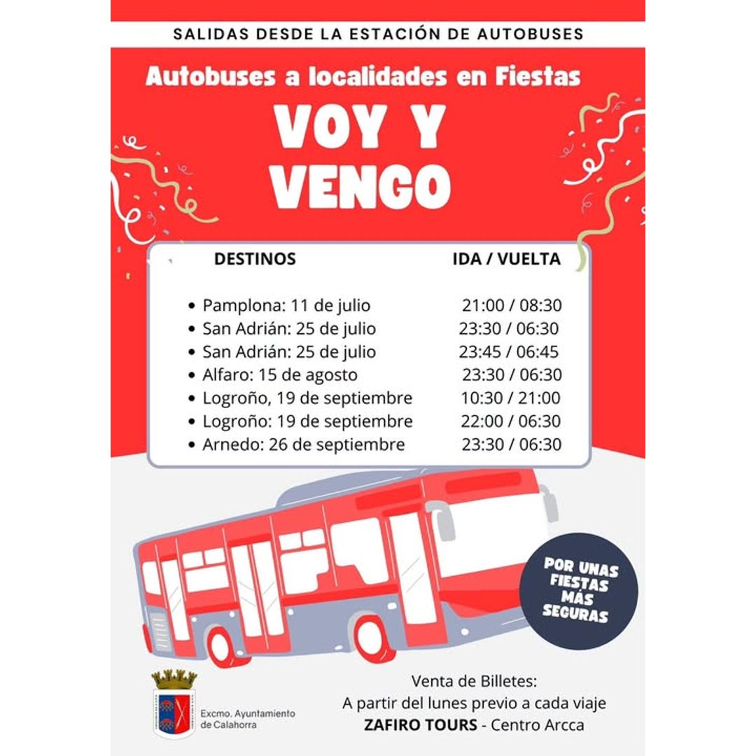 Servicio de autobús 'Voy y vengo' a Alfaro