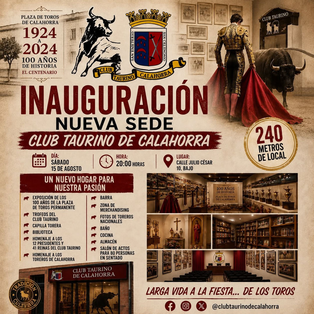 Inauguración de la nueva sede del Club Taurino